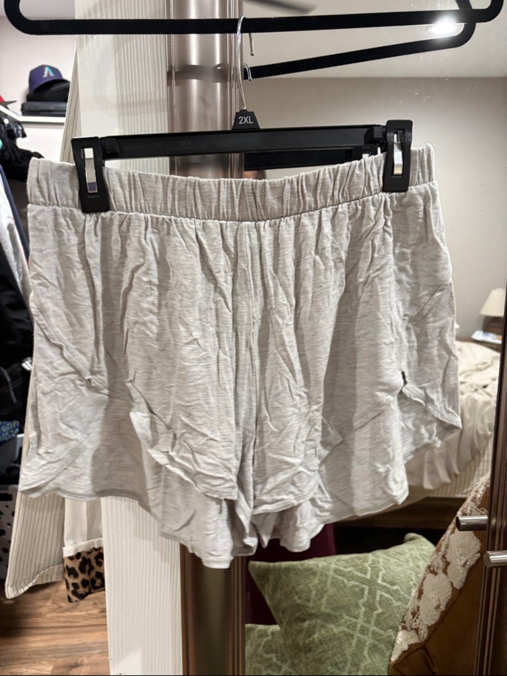 Old Navy Light Gray Lounge Shorts with Elastic Waistband